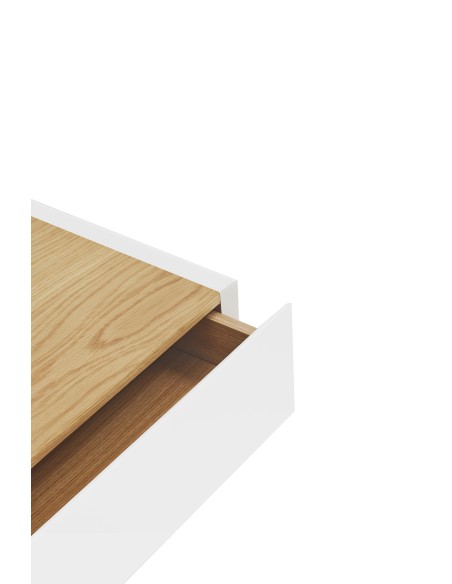 Mesita de Pared ARISTA, Blanco / Roble - Teulat