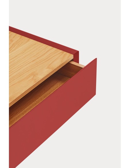 Mesita de Pared ARISTA, Burdeos / Roble - Teulat
