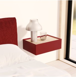 Mesita de Pared ARISTA, Burdeos / Roble- Teulat; Vackart; 18734_TE 2