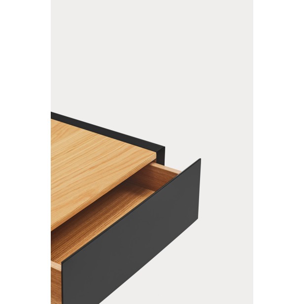 Mesita de Pared ARISTA, Negro / Roble...