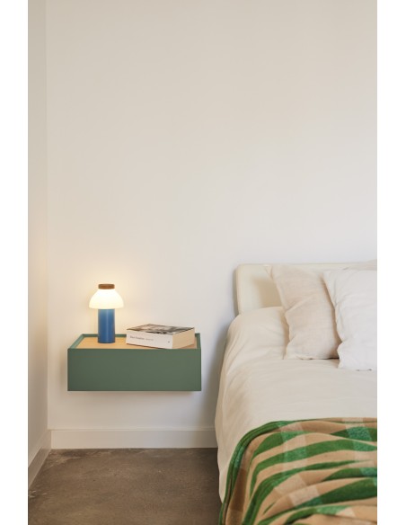 Mesita de Pared ARISTA, Verde / Roble - Teulat