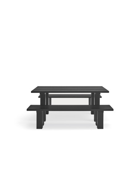 Mesa Rectangular BANDA 180x100 cm, Negro - Teulat