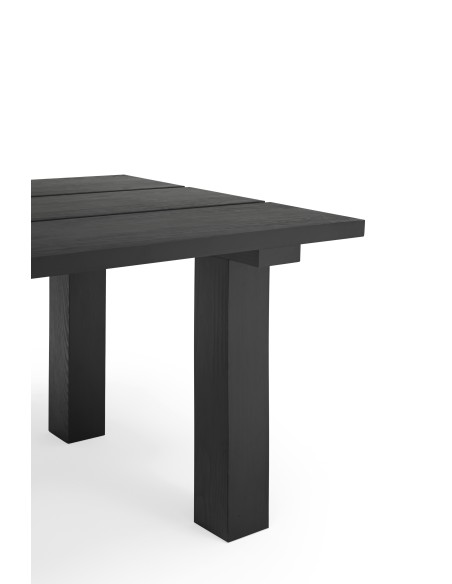 Mesa Rectangular BANDA 180x100 cm, Negro - Teulat