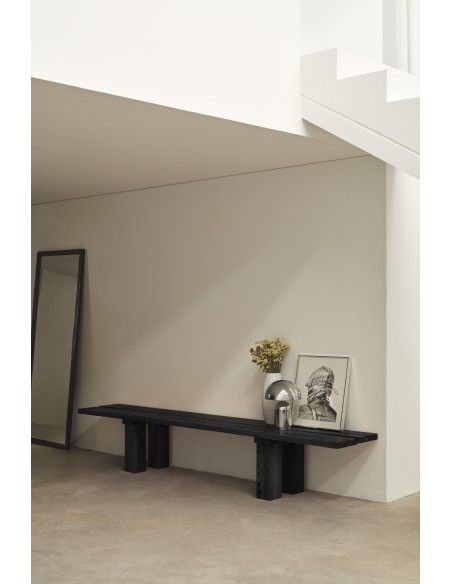 Mesa Rectangular BANDA 260x100 cm, Negro - Teulat