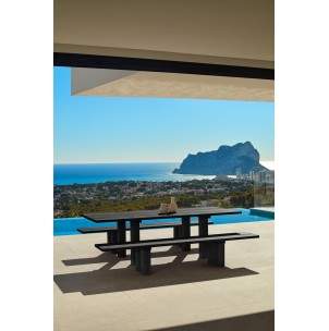 Mesa Rectangular BANDA 260x100 cm, Negro - Teulat; Vackart; 14995_TE 2