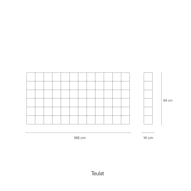 Cabecero de Cama BLOCK 160, Gris...