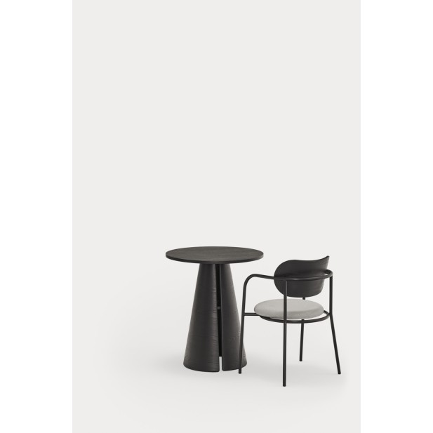 Mesa Redonda CEP Ø65 cm, Negro - Teulat