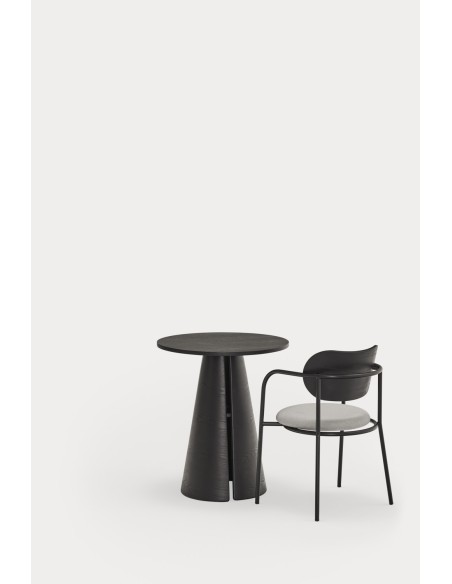 Mesa Redonda CEP Ø65 cm, Negro - Teulat
