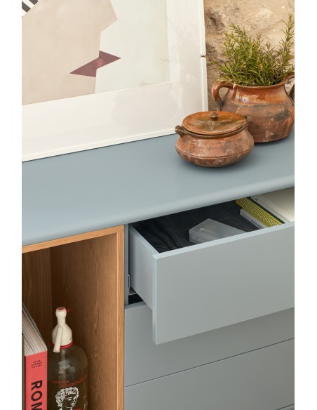 Aparador CORVO 136 cm, Gris Perla - Teulat