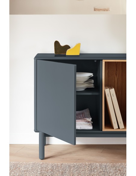 Aparador CORVO 136 cm, Gris Antracita - Teulat