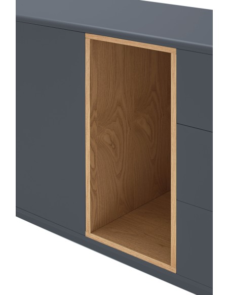 Aparador CORVO 136 cm, Gris Antracita - Teulat