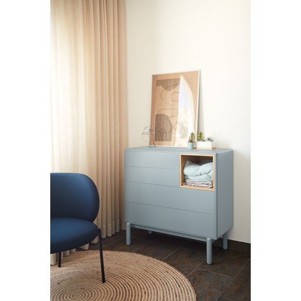 Cómoda CORVO 90 cm, Gris Perla - Teulat Cómoda CORVO 90 cm, Gris Perla - Teulat