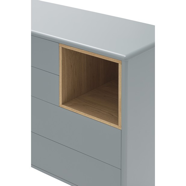 Cómoda CORVO 90 cm, Gris Perla - Teulat Cómoda CORVO 90 cm, Gris Perla - Teulat