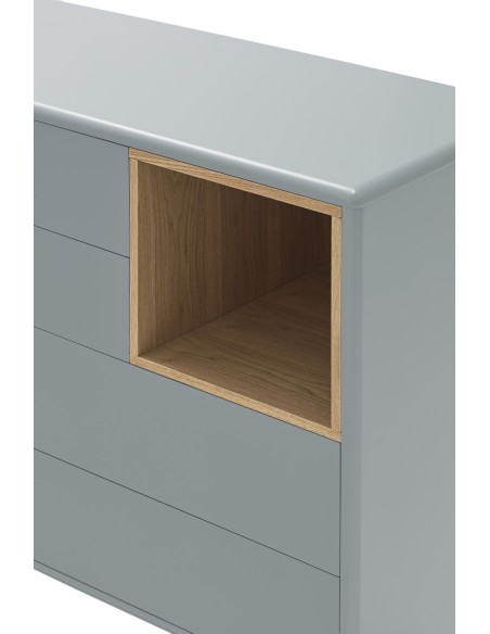 Cómoda CORVO 90 cm, Gris Perla - Teulat