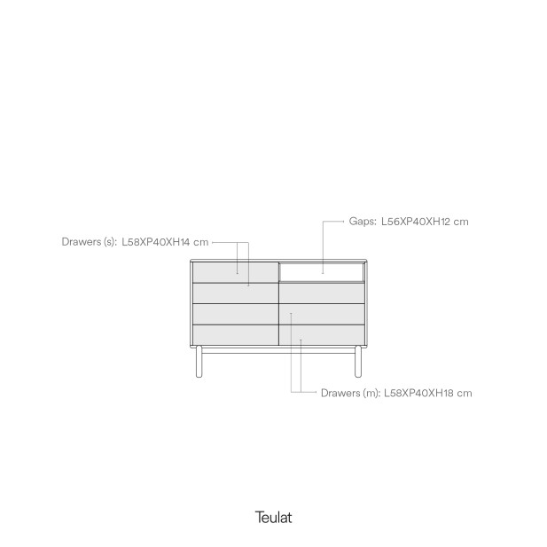 Cómoda CORVO 120 cm, Gris Antracita -... Cómoda CORVO 120 cm, Gris Antracita -...