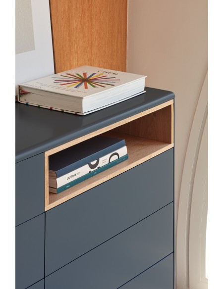 Cómoda CORVO 120 cm, Gris Antracita - Teulat