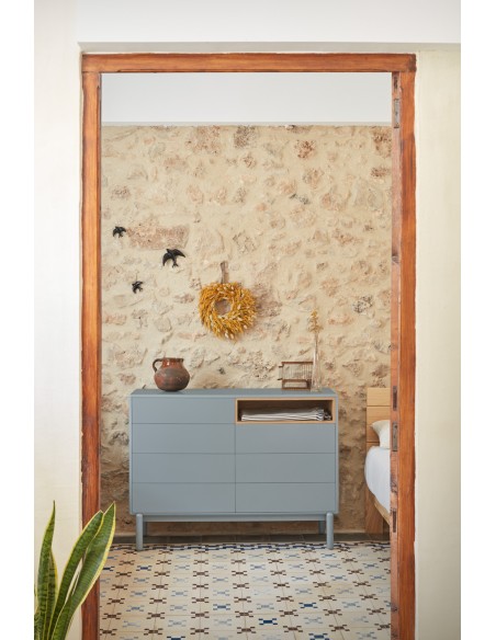 Cómoda CORVO 120 cm, Gris Perla - Teulat