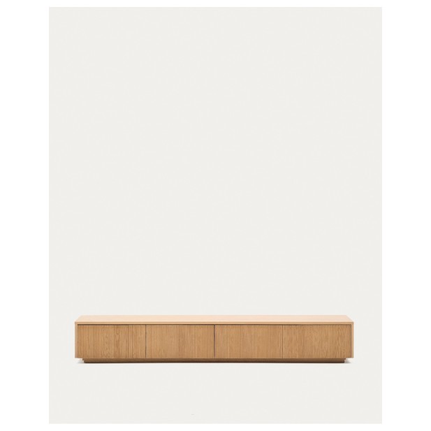 Mueble TV Helvine 4 cajones de chapa de roble 200 x 30 cm FSC 100% - Kave Home