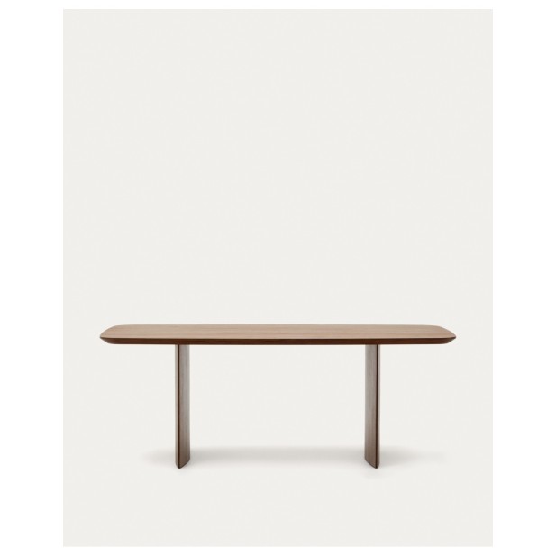 Mesa Litto de chapa de nogal 200 x 100 cm - Kave Home
