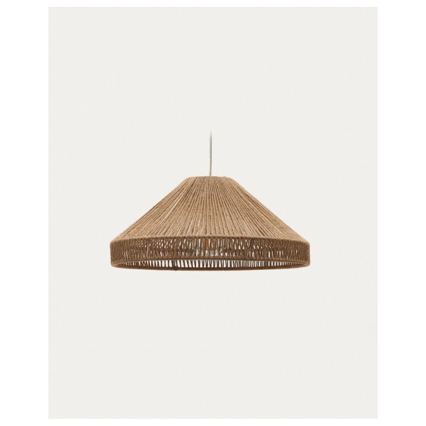 Pantalla para lámpara de techo Pontos de yute con acabado natural Ø 45 cm - Kave Home