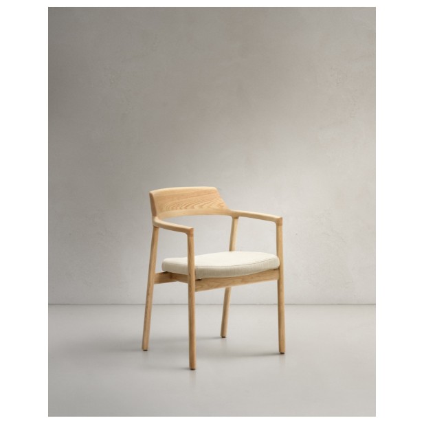Silla desenfundable Alocs de madera maciza de roble con acabado natural FSC Mix Credit - Kave Home