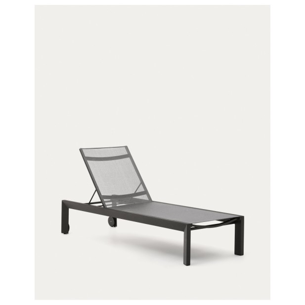Tumbona Canutells de aluminio con acabado gris oscuro - Kave Home