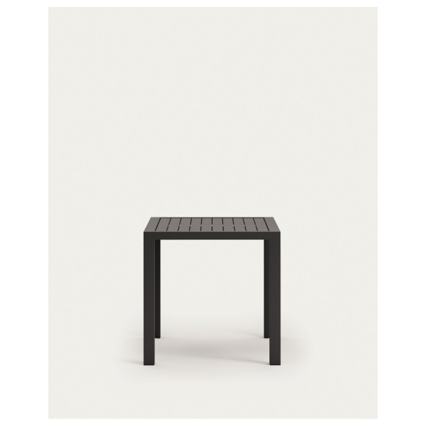 Mesa de exterior Culip de aluminio con acabado gris 77 x 77 cm - Kave Home