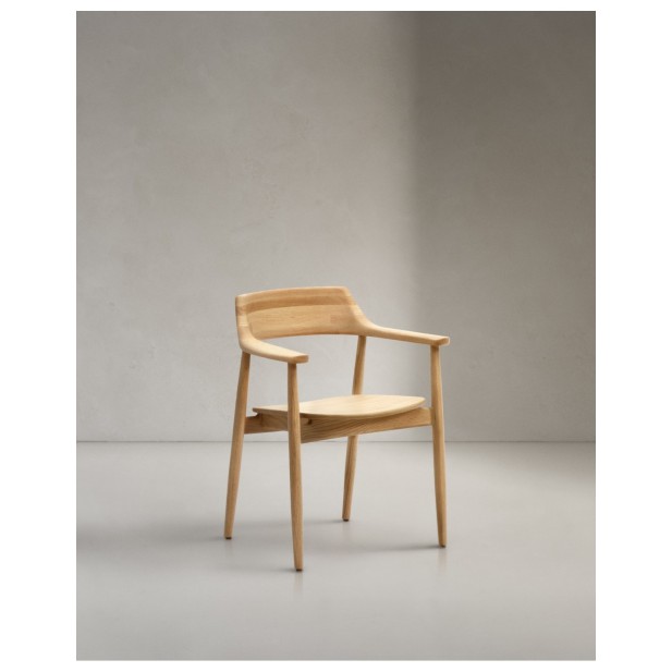 Silla Fondes de madera maciza de roble con acabado natural FSC Mix Credit - Kave Home