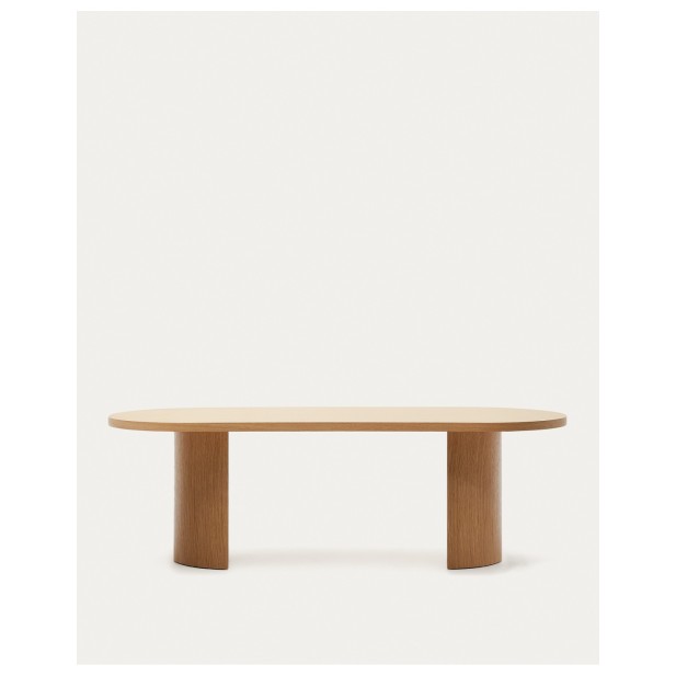 Mesa Nealy de chapa de roble con acabado natural 240 x 100 cm - Kave Home