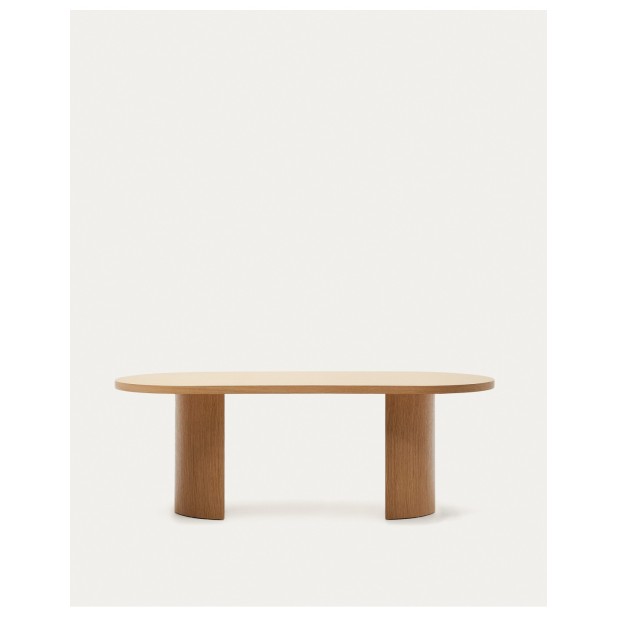 Mesa Nealy de chapa de roble con acabado natural 200 x 100 cm - Kave Home