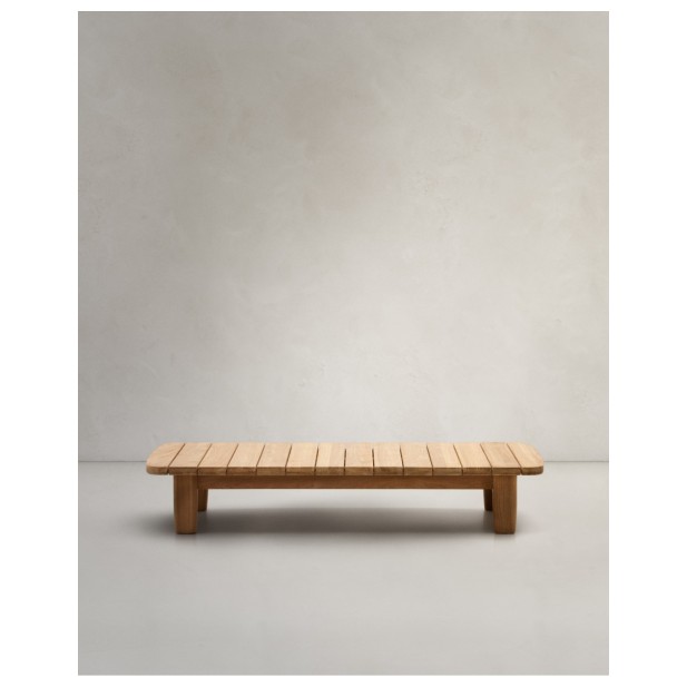 Mesa de centro Tirant de madera maciza de teca FSC 100% 140 x 70 cm - Kave Home