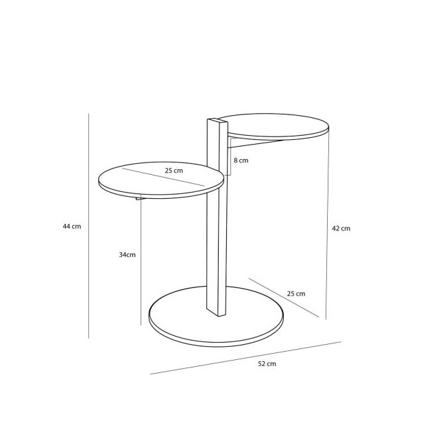 Mesa Auxiliar PLATFORM Arena - Hübsch