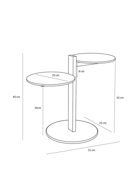 Mesa Auxiliar PLATFORM Arena - Hübsch
