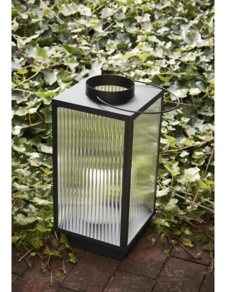 Set 2 Faroles RIPPLE, Negro - Hübsch