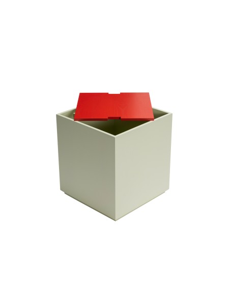 Mesa Auxiliar / Caja de Almacenamiento VAULT Verde Claro / Rojo - Hübsch