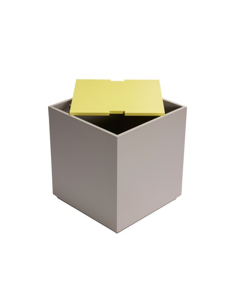 Mesa Auxiliar / Caja de Almacenamiento VAULT Gris / Amarillo - Hübsch