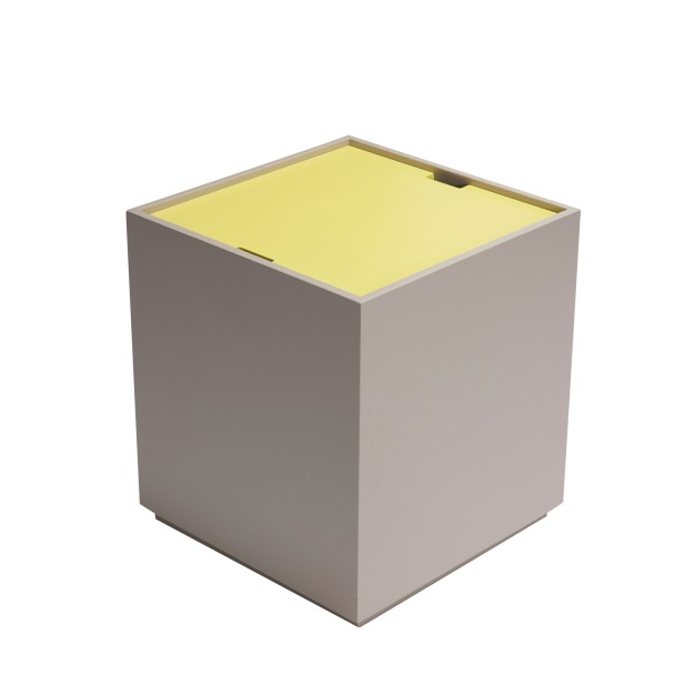 Mesa Auxiliar / Caja de Almacenamiento VAULT Gris / Amarillo - Hübsch