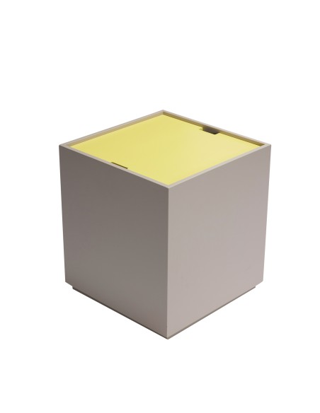 Mesa Auxiliar / Caja de Almacenamiento VAULT Gris / Amarillo - Hübsch