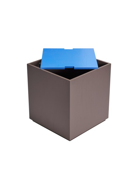 Mesa Auxiliar / Caja de Almacenamiento VAULT Marrón / Azul - Hübsch