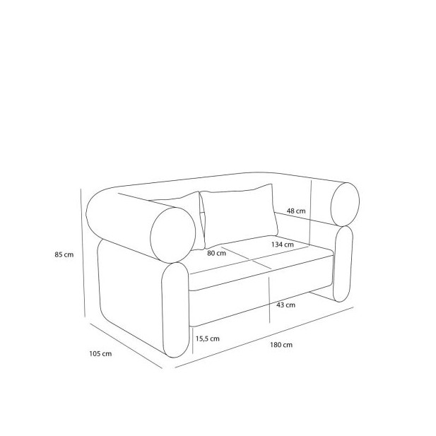 Sofá VERA Gris - Hübsch