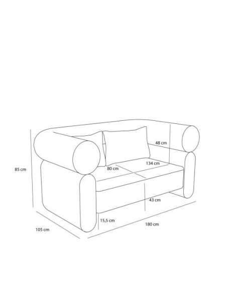 Sofá VERA Gris - Hübsch