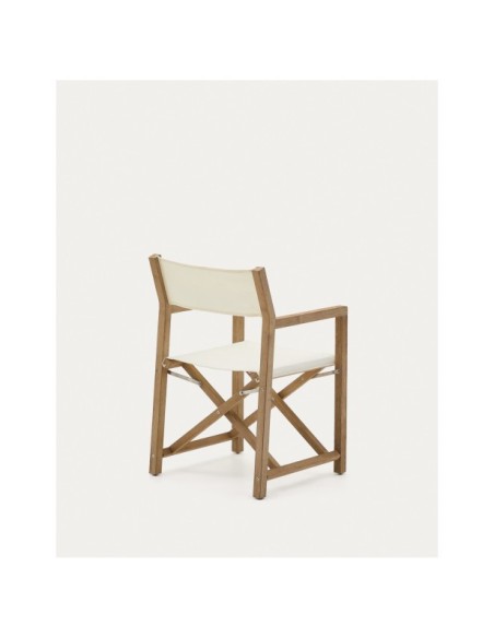 Silla plegable de exterior Vilara blanco de madera maciza de acacia FSC 100% - Kave Home