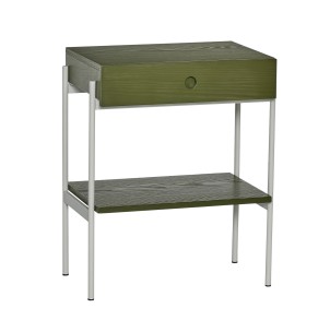 Mesita de Noche NOIR Verde / Blanco Roto - Hübsch