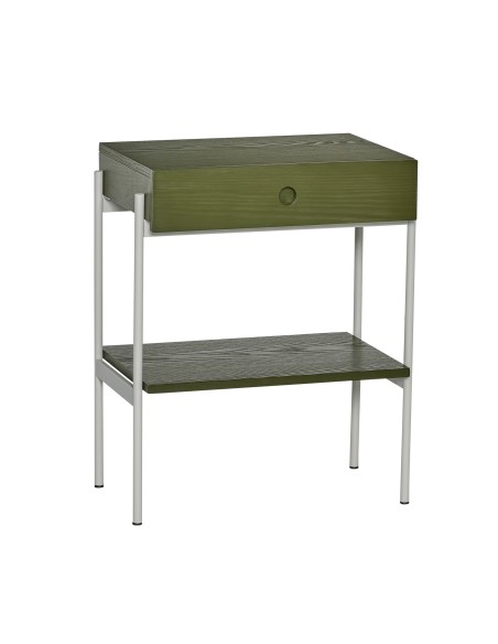 Mesita de Noche NOIR Verde / Blanco Roto - Hübsch