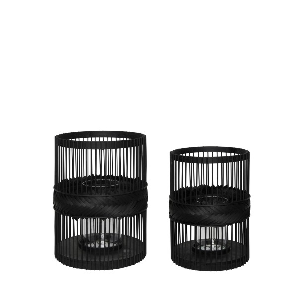 Faroles HEXA Negro (Set de 2) - Hübsch