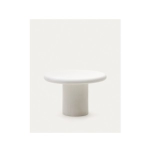 Mesa redonda Addaia de cemento blanco Ø120 cm - Kave Home