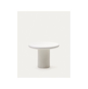 Mesa redonda Addaia de cemento blanco Ø90 cm - Kave Home