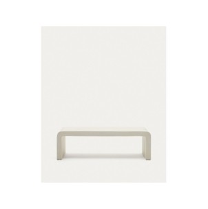 Mesa de centro Aiguablava de cemento blanco 135 x 65 cm -...