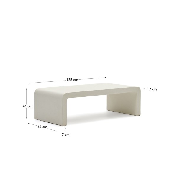 Mesa de centro Aiguablava de cemento...