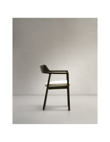 Silla desenfundable Alocs de madera maciza de roble con acabado negro FSC Mix Credit - Kave Home